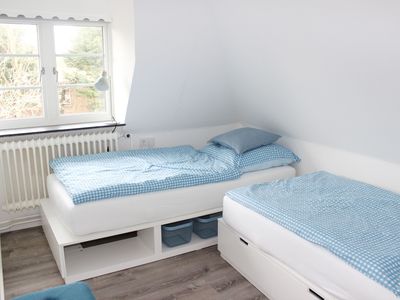 Schlafzimmer 3 in der Ferienwohnung Frisia 5 in Norddorf auf Amrum