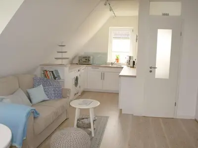 Wohnzimmer der Ferienwohnung Himmelreich in Norddorf auf Amrum