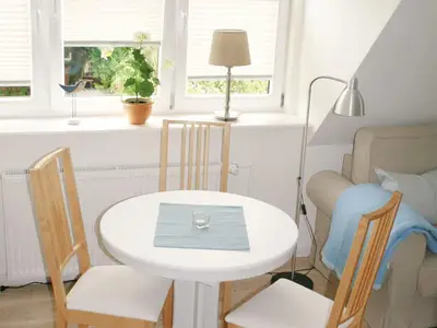 Essbereich in der Ferienwohnung Himmelreich in Norddorf auf Amrum