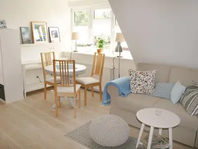 Sofa in der Ferienwohnung Himmelreich in Norddorf auf Amrum