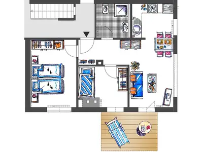 Ferienwohnung für 4 Personen (55 m²) in Norderney 8/9