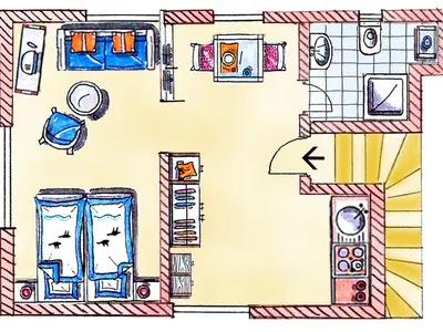 Ferienwohnung für 2 Personen (33 m²) in Norderney 8/9