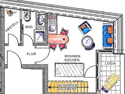 Ferienwohnung für 2 Personen (30 m²) in Norderney 8/9