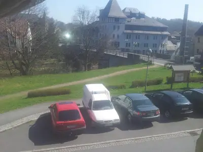 Blick aus dem Gebäude