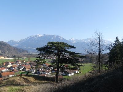 Blick auf Niederaudorf Richtung Kaisergebirge