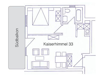 Der Grundriss der Ferienwohnung