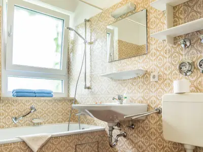 Das Badezimmer in der Ferienwohnung D1