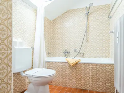 Das Badezimmer in der Ferienwohnung D8