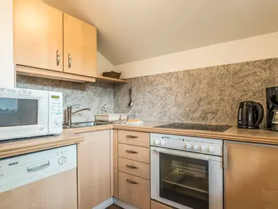 Die Küche in der Ferienwohnung D8