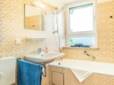 Das Badezimmer in der Ferienwohnung D6