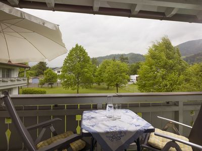 Die Balkon mit toller Aussicht