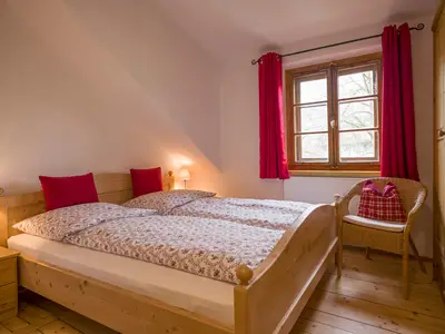 Das Schlafzimmer mit Doppelbett