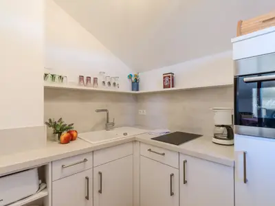 Die Küche in der Ferienwohnung Nr. E8