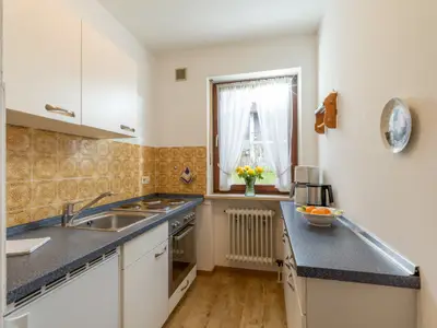 Die Küche in der Ferienwohnung Nr. E1