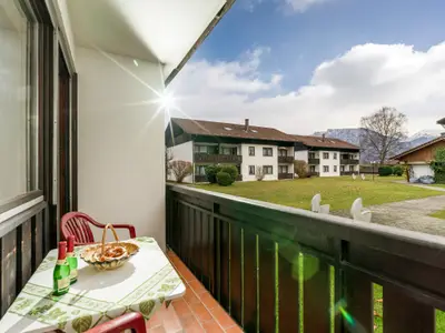 Überdachter Balkon in der Ferienwohnung Nr. E1