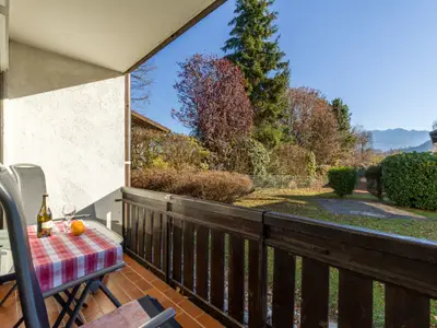 Terrasse mit Zugang zum Garten in der Ferienwohnung Nr. F3