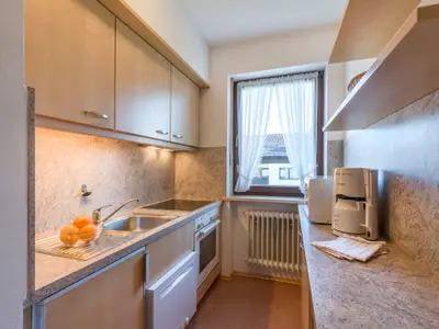 Die  Küche in der Ferienwohnung Nr. C4