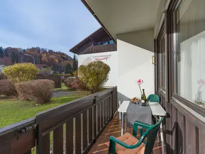 Balkon mit Gartenzugang in der Ferienwohnung Nr. C2