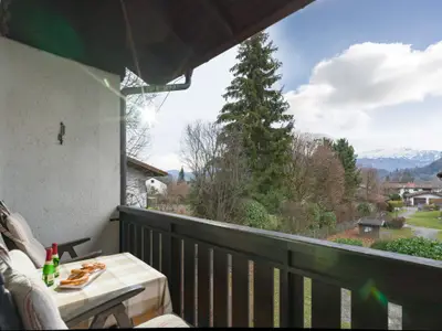 Überdachter Balkon in der Ferienwohnung Nr. F6