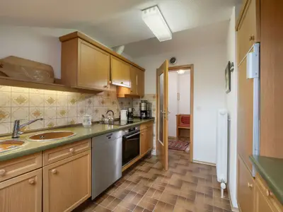 Separate Küche in der Ferienwohnung