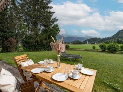 Terrasse der Ferienwohnung Panorama-Garten