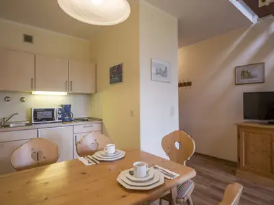 Küche mit Essbereich im App. Nr. 22