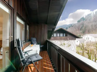 Überdachter Balkon in der Ferienwohnung Nr. E7