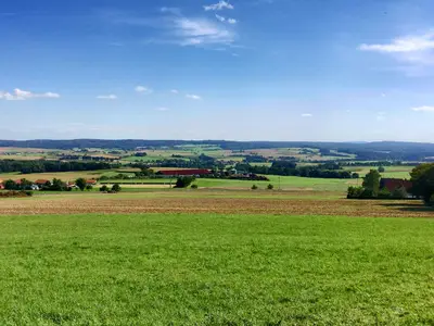 Ausblick aus dem Fenster. Panoramablick