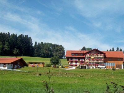 Bauernhof Wiedemann aus der Ferne im Sommer