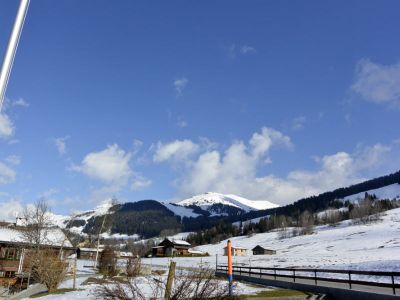 Ferienwohnung Soldanella Tschuor - Aussicht Winter