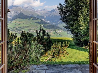 Ferienwohnung Alprüüsch - Aussicht Sommer