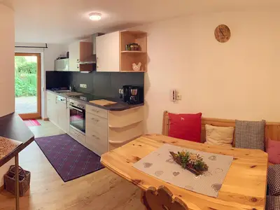 Küche mit Eckbank, Ferienwohnung Hompessen