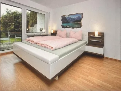 Schlafzimmer mit Gartenzugang