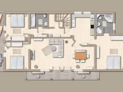 Ferienwohnung Gipfelglück - Grundriss