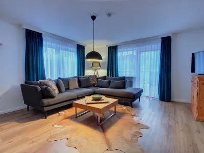 Wohnzimmer Ferienwohnung Waldgeflüster