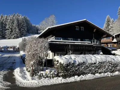 Ferienwohnung am Stießberg im Winter mit Umgebung