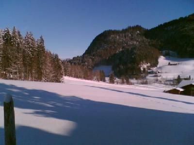 Skipiste mit Lift und Skischule am Haus Falkenhorst