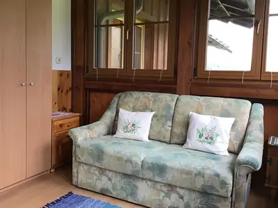 Ausziehsofa in der Veranda