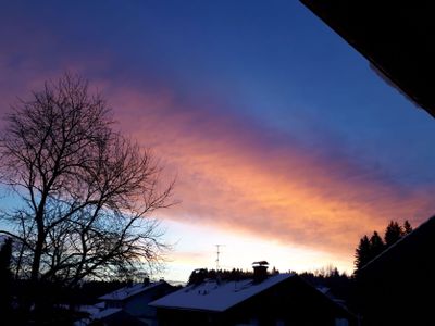 Sonnenaufgang von unserem Garten aus