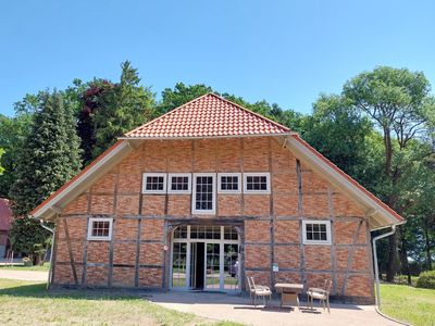 Hässelmühle - Aussenansicht Terrasse Suite Südter.