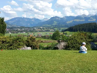 Ausblick vom Garten nach Sonthofen