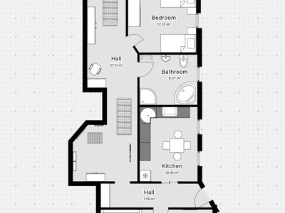 Grundriss Ferienwohnung