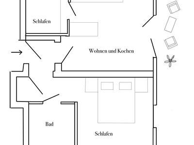 Skizze der Wohnung