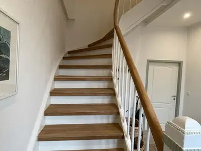 Treppenaufgang Ferienwohnung Lütt Hus