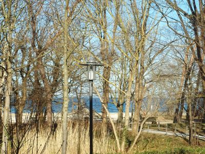 Meerblick von Wohnzimmerfenster in der vegetationsarmen Jahreszeit