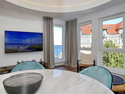 Essbereich mit Blick auf die Ostsee Essbereich mit Blick auf die Ostsee