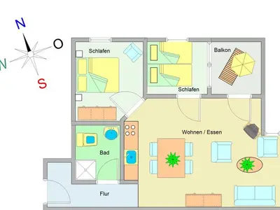 Ferienwohnung für 4 Personen (52 m²) in Ostseebad Kühlungsborn 3/10