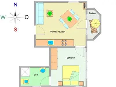 Ferienwohnung für 3 Personen (50 m²) in Ostseebad Kühlungsborn 3/10