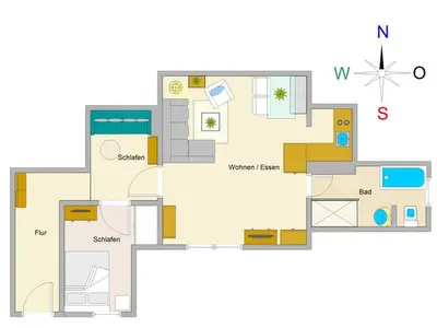 Ferienwohnung für 3 Personen (45 m²) in Ostseebad Kühlungsborn 3/10