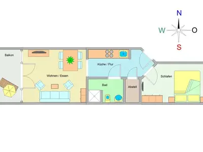 Ferienwohnung für 4 Personen (53 m²) in Ostseebad Kühlungsborn 3/10